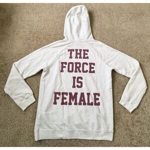 Nike The Force Is Female Women's Hoodie Sweatshirt Small White *SOLD OUT COLOR*
